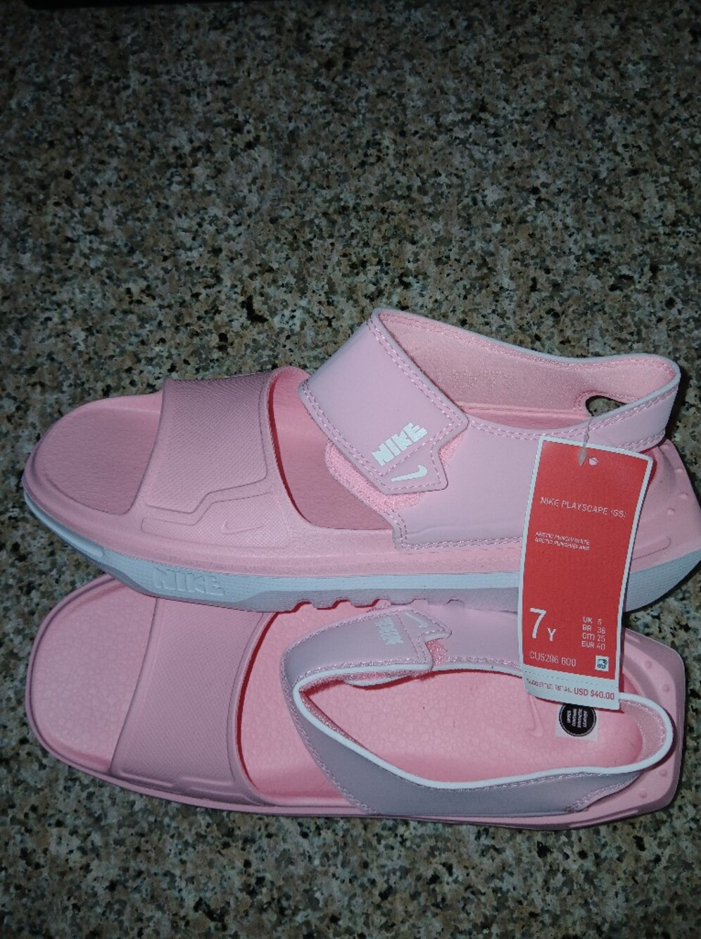 Nike Kids Pink Playscape Sandals - Girls' 7Y
